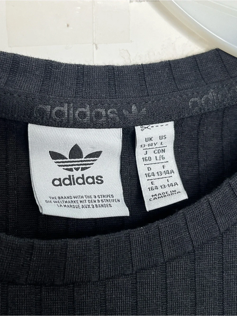 Adidas Girls Ribbed Dress Size Large - Picture 2 of 4